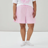 Women+ Cotton Striped Sleep Short
