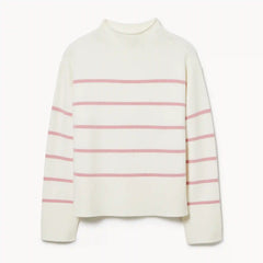 Striped Funnel Neck Sweater