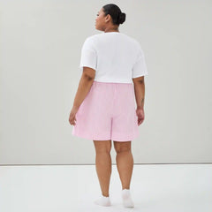 Women+ Cotton Striped Sleep Short