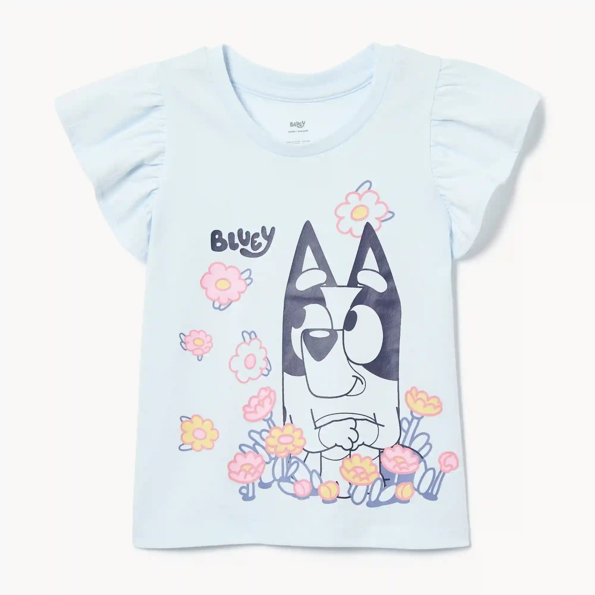 Toddler Girls' Bluey Ruffled T-Shirt