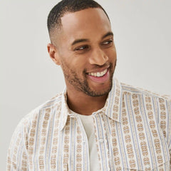 Men's Printed Button-Up Shirt