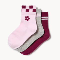 Kid Girls' 3-Pack Mid-Crew Socks