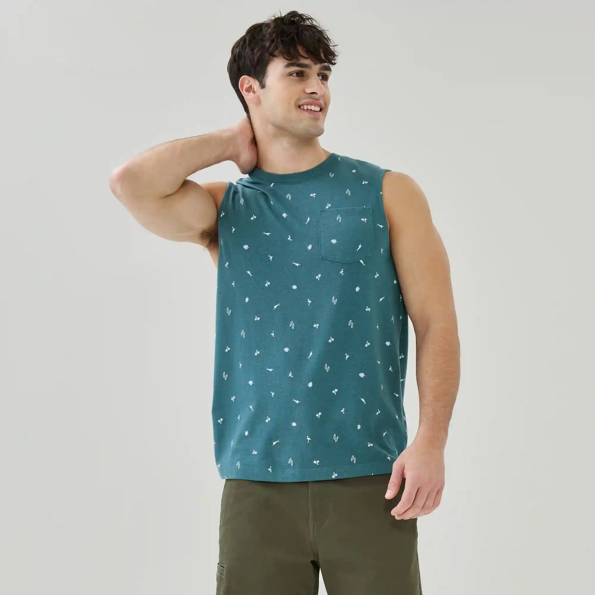Men's Printed Muscle Tank