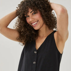 Button Front Midi Dress