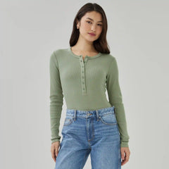 Henley Long Sleeve Top