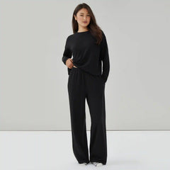 French Terry Wide Leg Lounge Pant