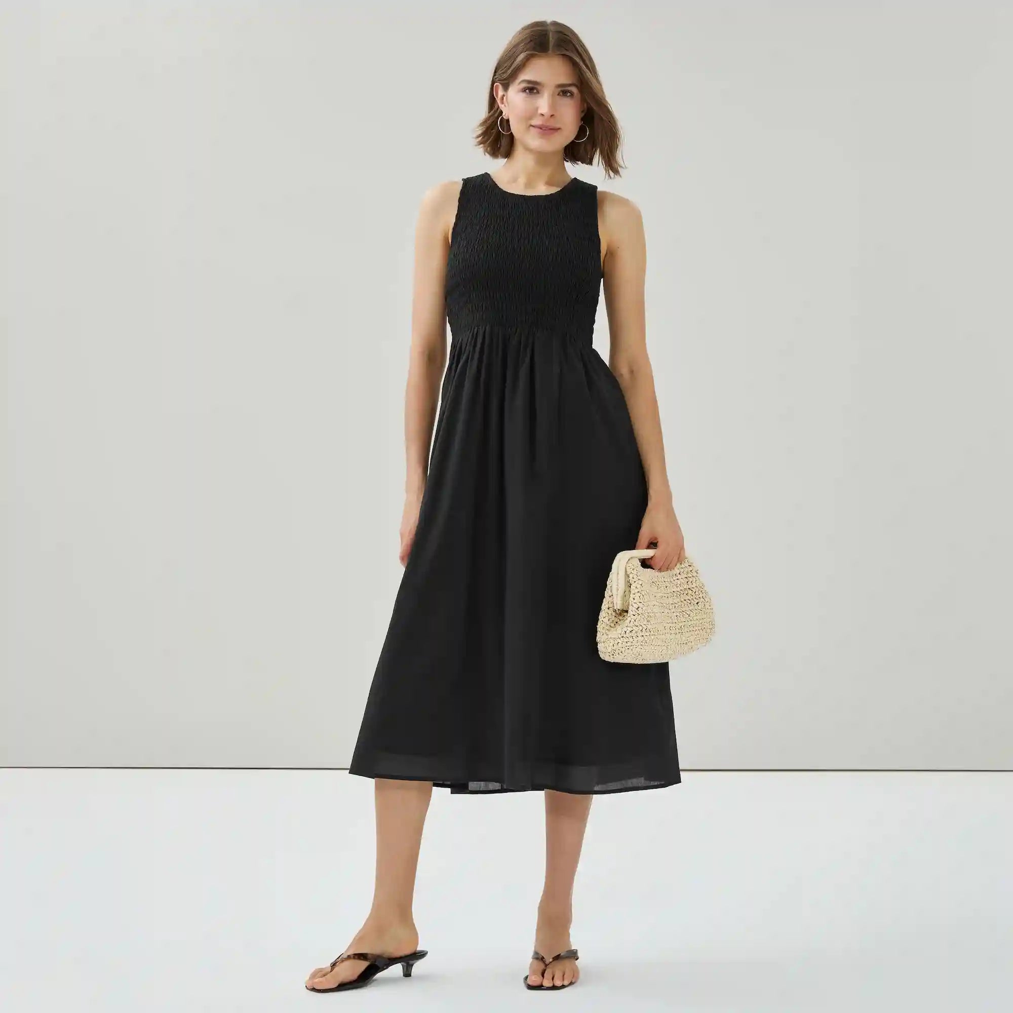 Smocked Tank Midi Dress