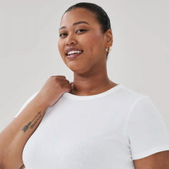 Women+ Slim-Fit Ribbed T-Shirt
