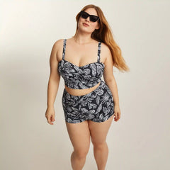 Women+ Printed High Rise Swim Short