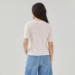 Linen Blend Henley T-Shirt