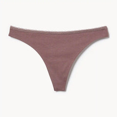 Cotton Lace Thong