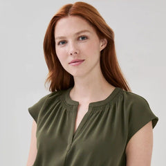 Crepe Short Sleeve Dress