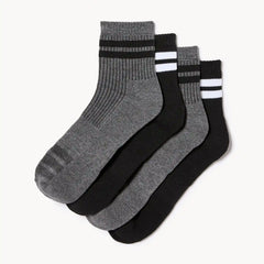 Men's 4-Pack Quarter-Crew Socks