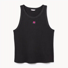 Women+ Embroidered Ribbed Tank