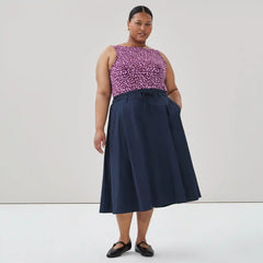 Women+ Printed Boat Neck Top