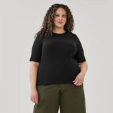 Women+ Ribbed Quarter Sleeve T-Shirt