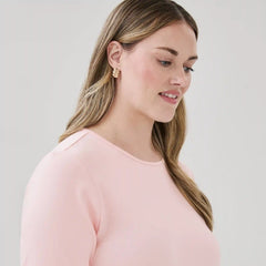 Women+ Ribbed Quarter Sleeve T-Shirt