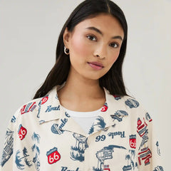 Adult Route 66 Button-Up Shirt