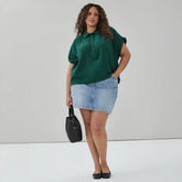 Women+ Twill Button-Up Shirt