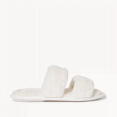 Faux Fur Double Strap Slippers