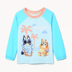 Toddler Boys' Bluey Long Sleeve Rash Guard