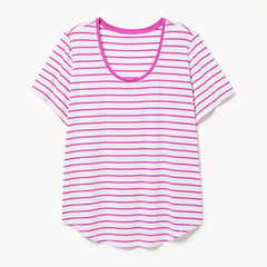 Women+ Active Striped Scoop Neck T-Shirt