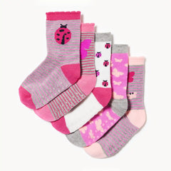 Toddler Girls' 5-Pack Crew Socks