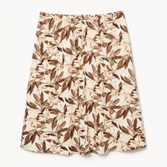 Women+ Linen Blend Printed Midi Skirt