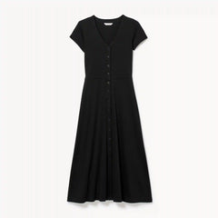 Button Front Midi Dress