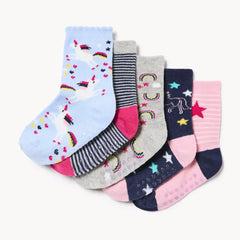 Toddler Girls' 5-Pack Crew Socks