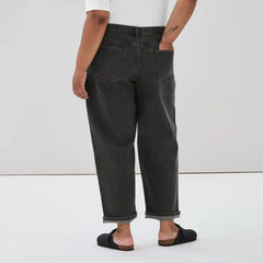 Women+ Black Wash Relaxed Fit Jean