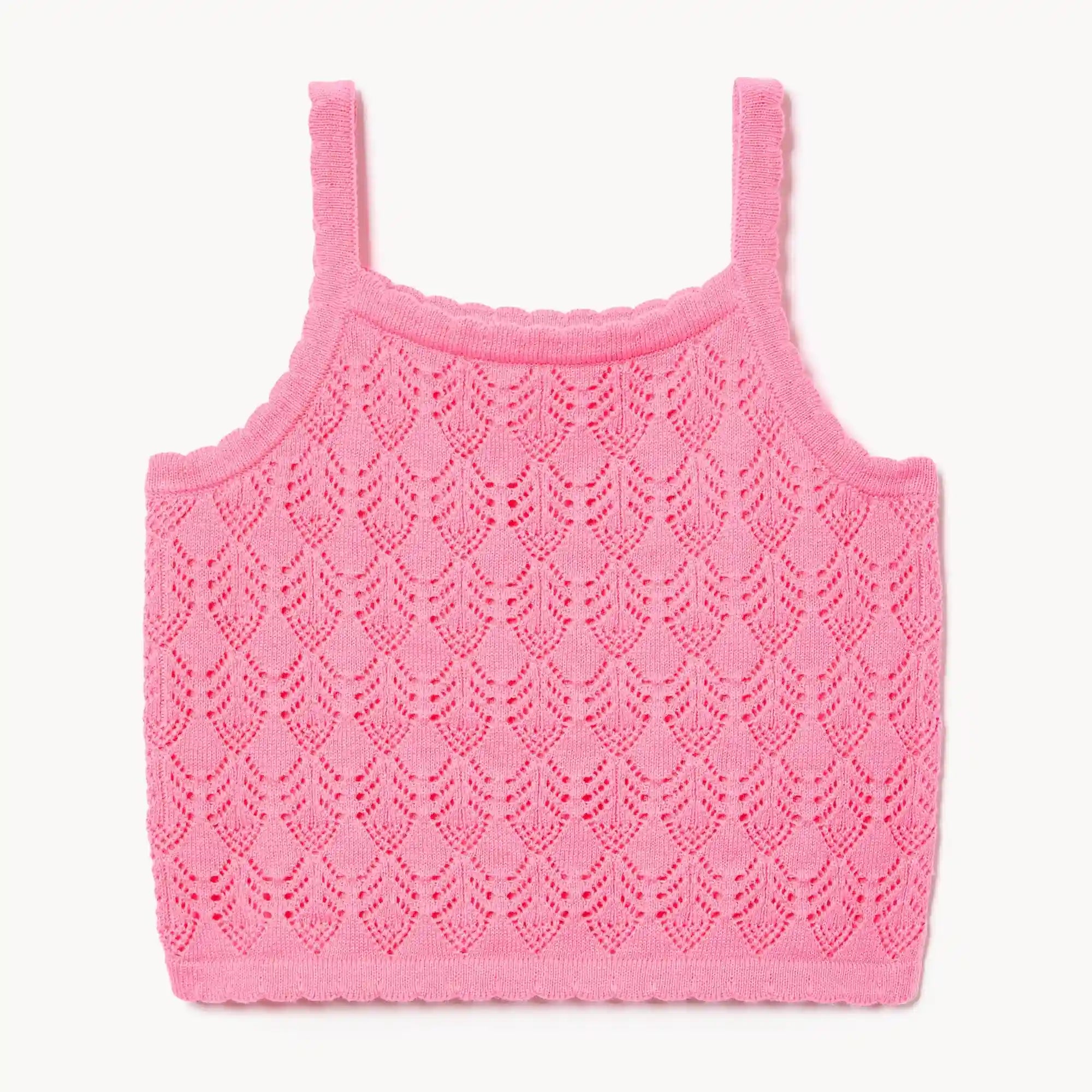 Toddler Girls' Pointelle Scalloped Tank