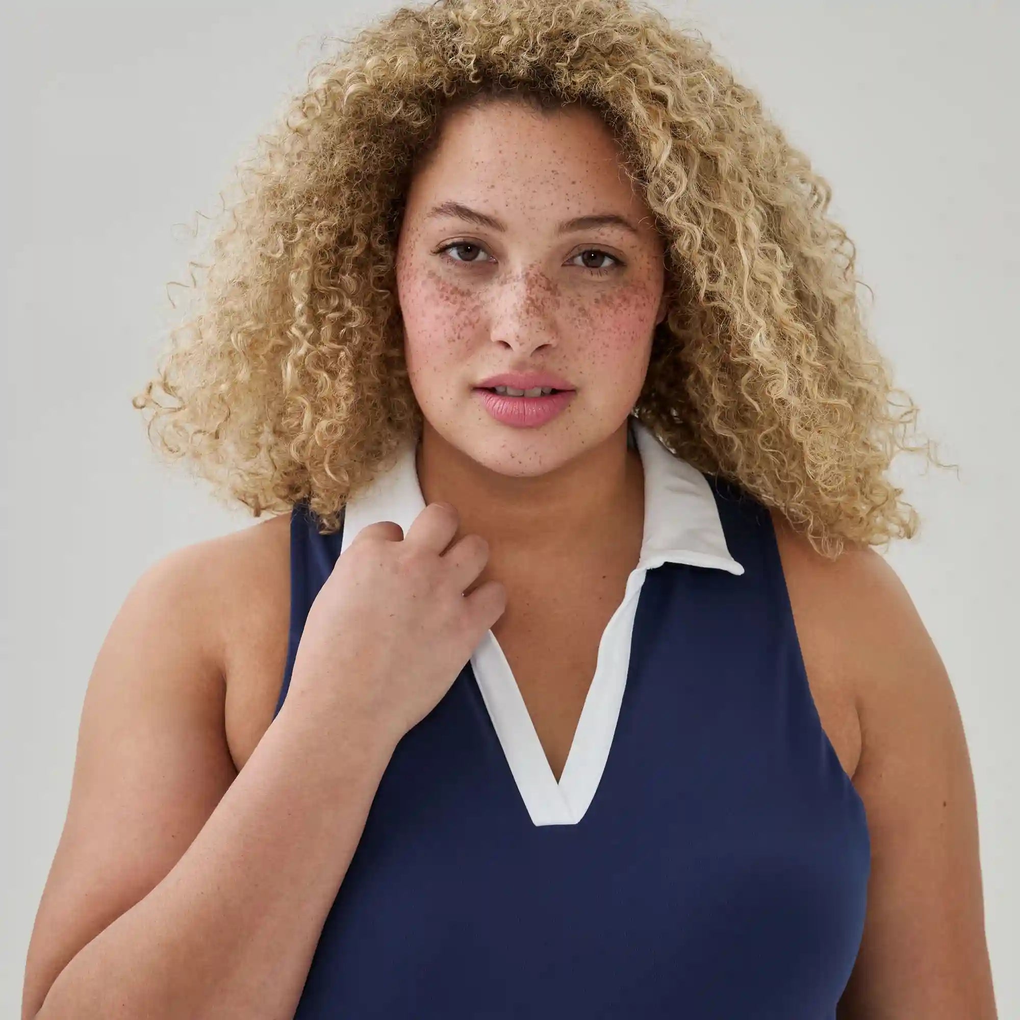 Women+ Cropped Golf Polo Tank
