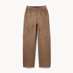 Faux Suede Wide Leg Pant