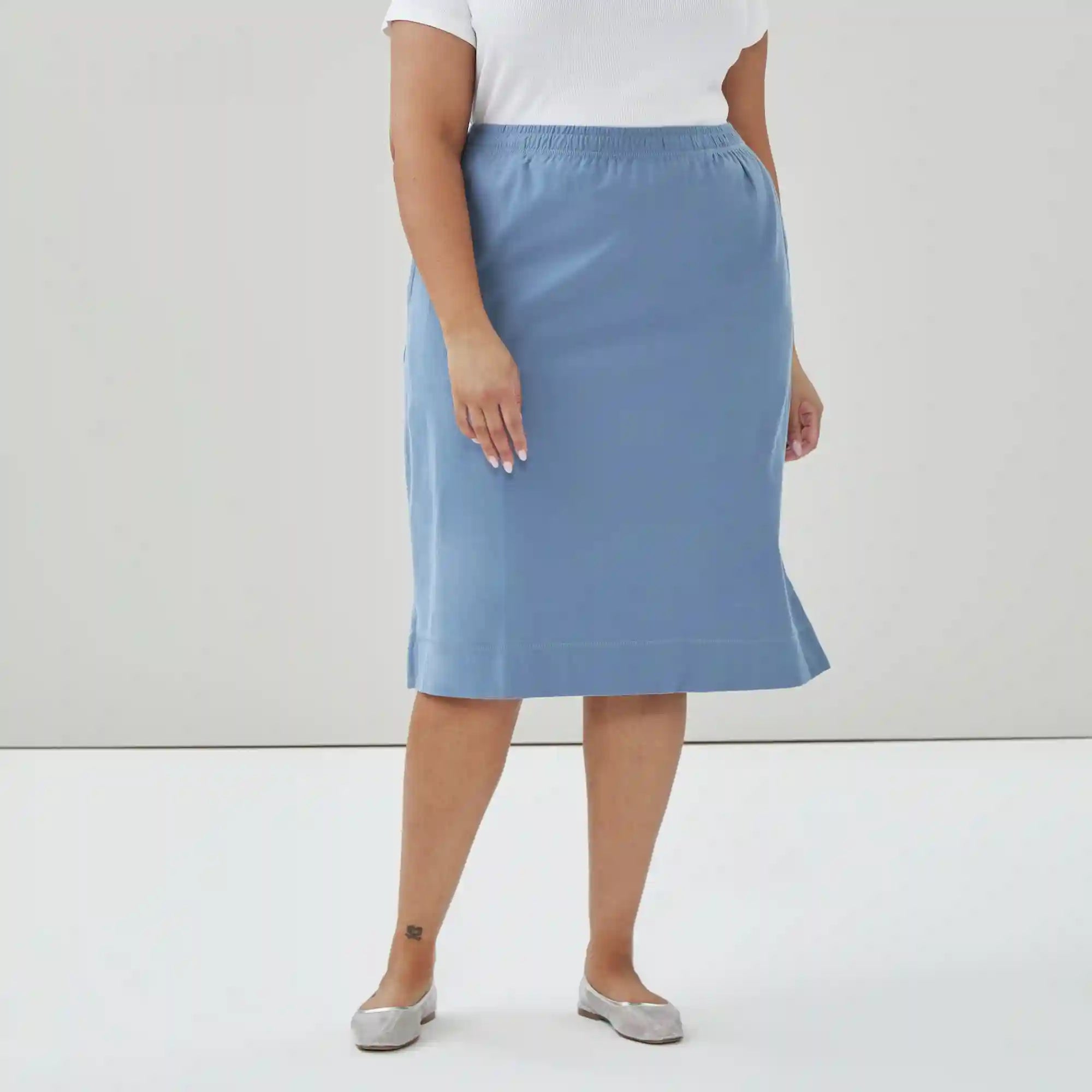 Women+ Heavyweight Cotton Midi Skirt
