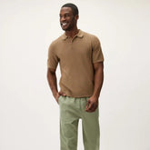 Men's Short Sleeve Polo Sweater