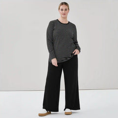 Women+ Active Striped Long Sleeve Top