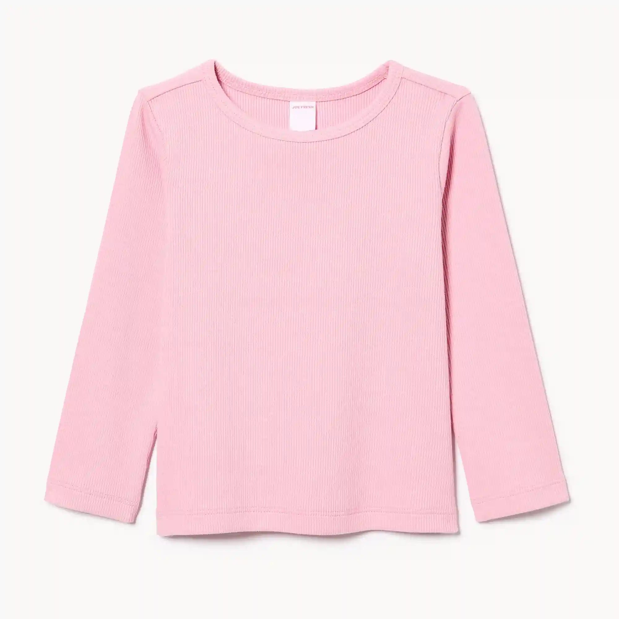 Baby Girlsâ Ribbed Long Sleeve Top