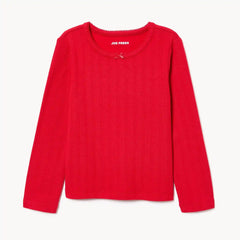 Toddler Girls' Pointelle Long Sleeve T-Shirt