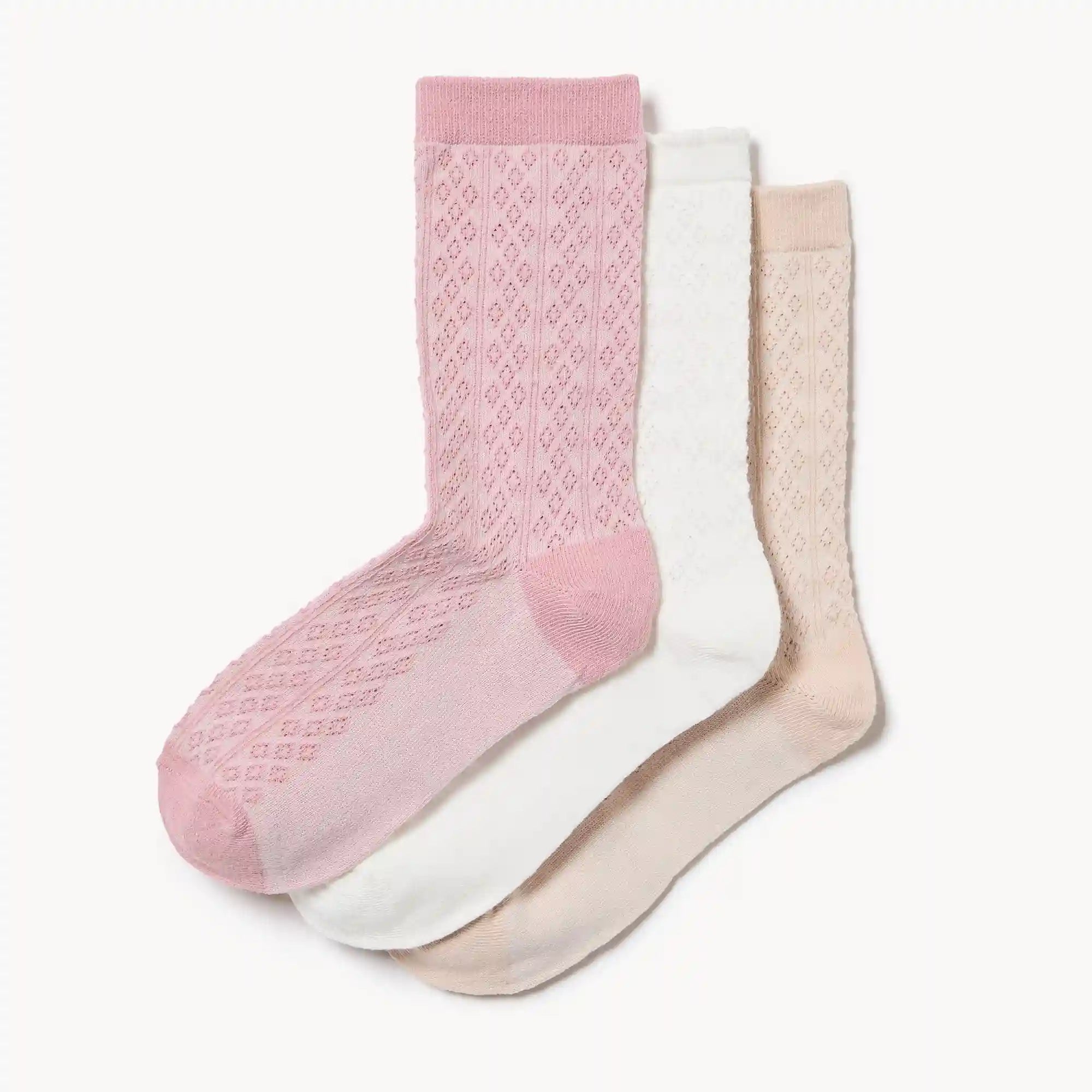 Kid Girls' Pointelle 3-Pack Crew Socks