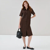 Crepe Shirt Dress