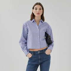 Cropped Poplin Shirt