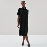 Crepe Shirt Dress
