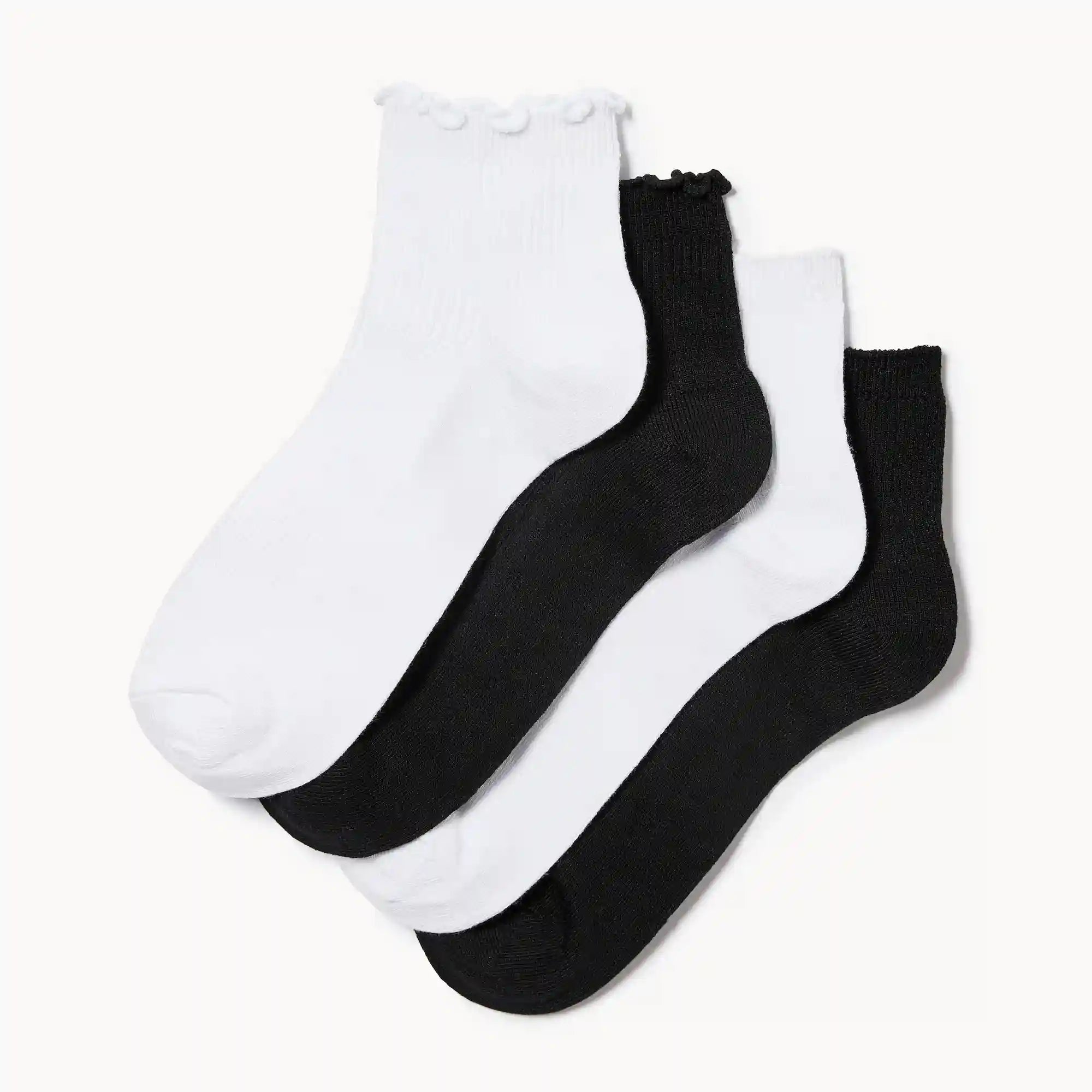 4-Pack Lettuce Edge Anklets