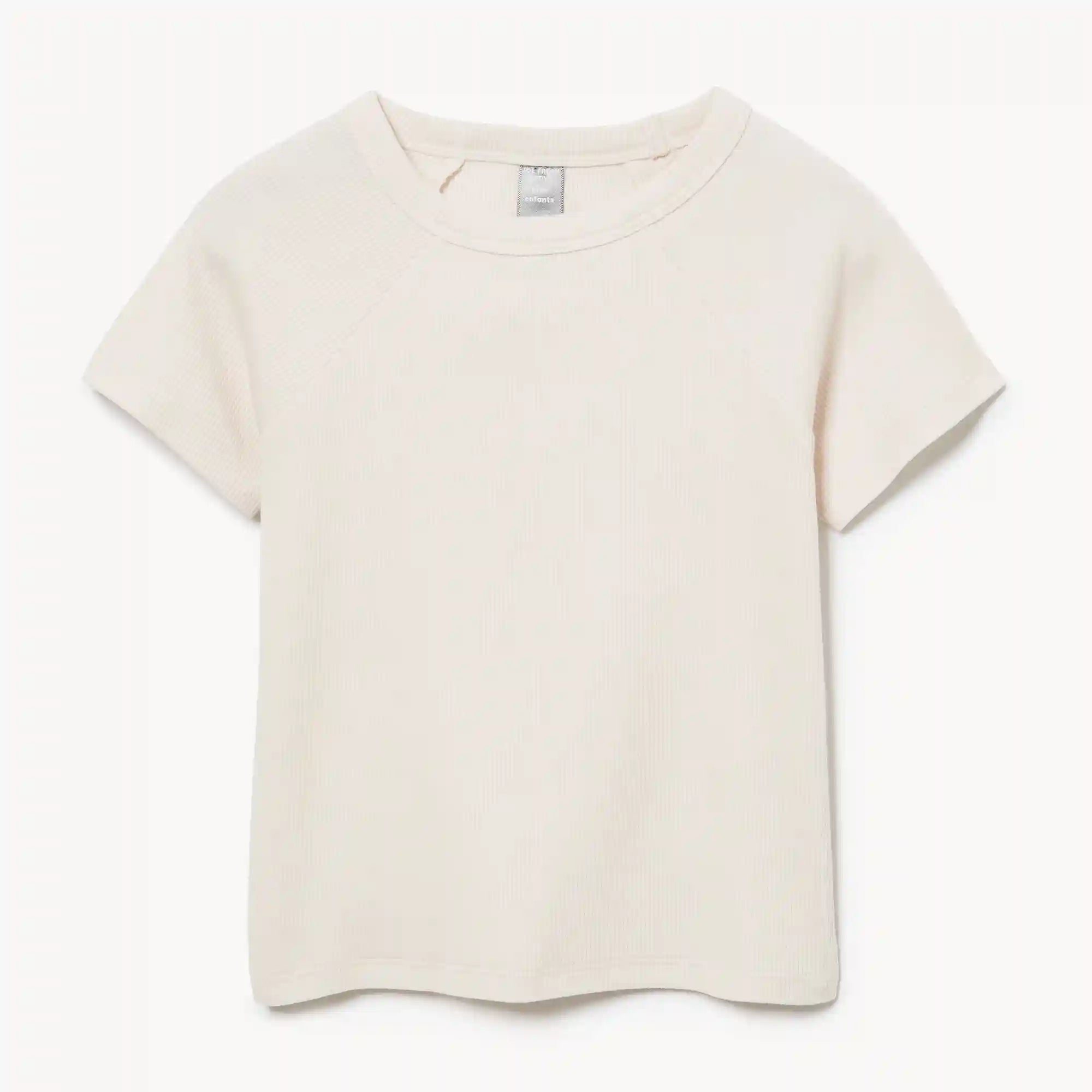 Kid Girls' Ribbed Cotton T-Shirt