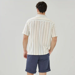Men's Striped Button-Up Shirt