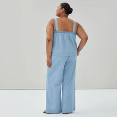 Women+ Chambray Square Neck Tank