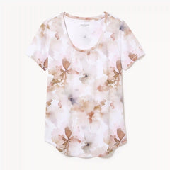 Active Printed Scoop Neck T-Shirt