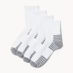 Men's 4-Pack Quarter-Crew Socks