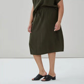 Women+ Gauze Pull-On Midi Skirt